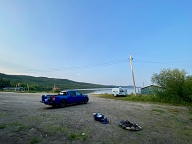 Notre camping au bord du lac.