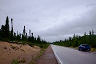 On a passé plein de banc de sables le long de l'autoroute.