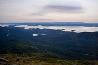 Sentier du Mont Harfang avec vue sur le Reservoir Manicouagant.