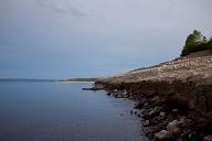 Notre site de camping à coté du Reservoir Manicouagan.