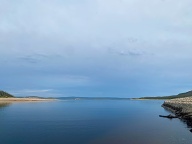 Notre site de camping à coté du Reservoir Manicouagan.