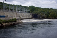L'impressionionant barrage hydro-électrique de Manic Cinq.